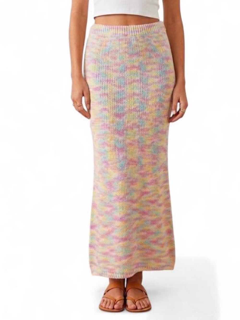 Pastel Multi Knit Maxi Skirt
